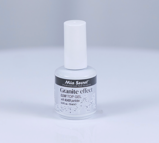 Granite Effect Clear Top Gel (With Black Particles)