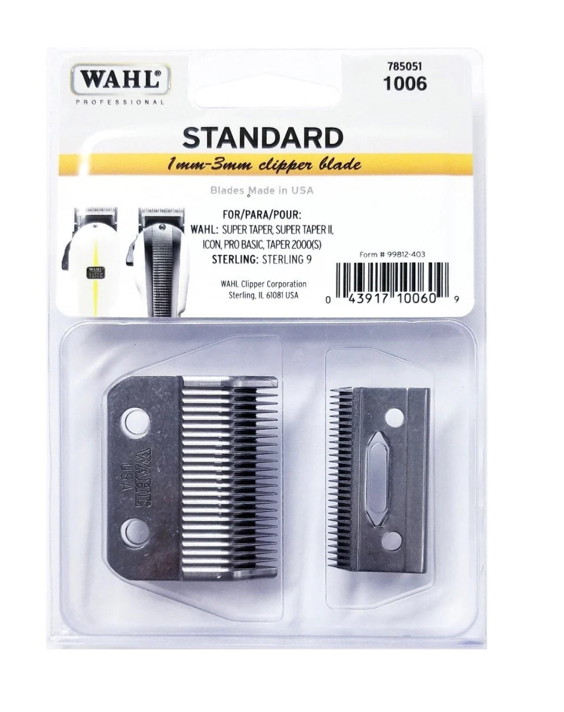 Standard- 1mm-3mm Clipper Blade
