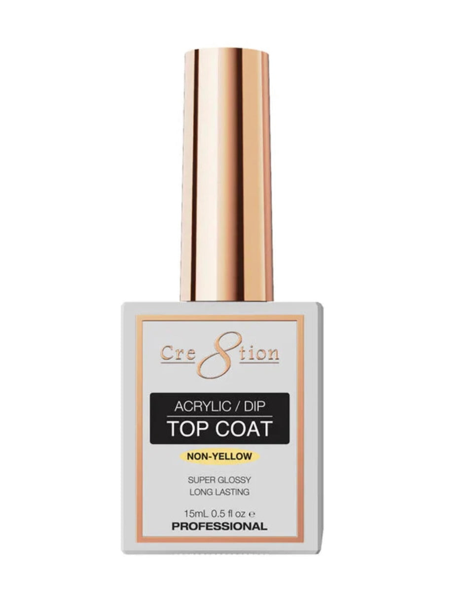 Crea8tion Acrylic/Dip TOP COAT Non-Yellow Super Glossy Long Lasting 0.5 FL oz