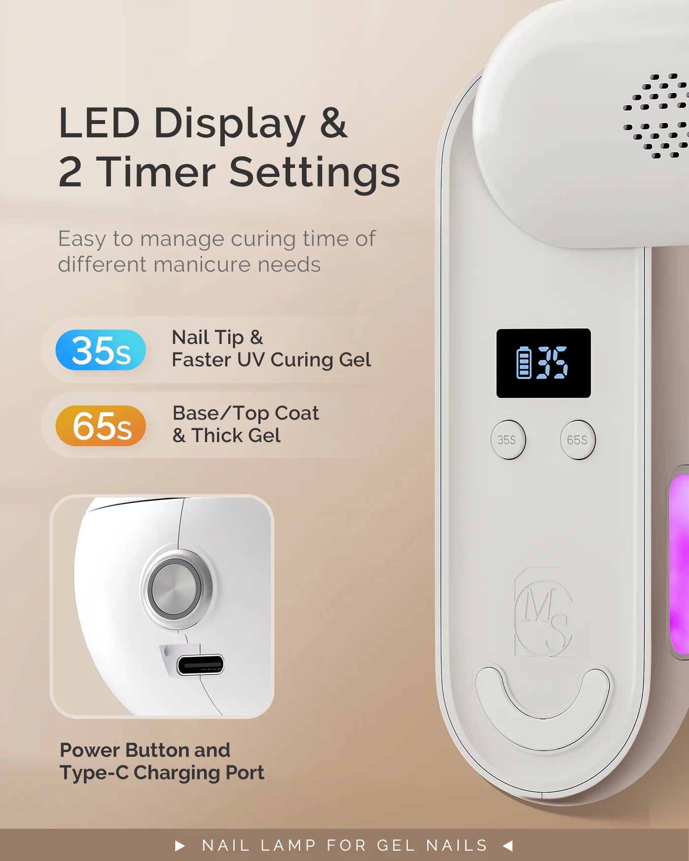 Rechargeable UV/Led Nail Lamp