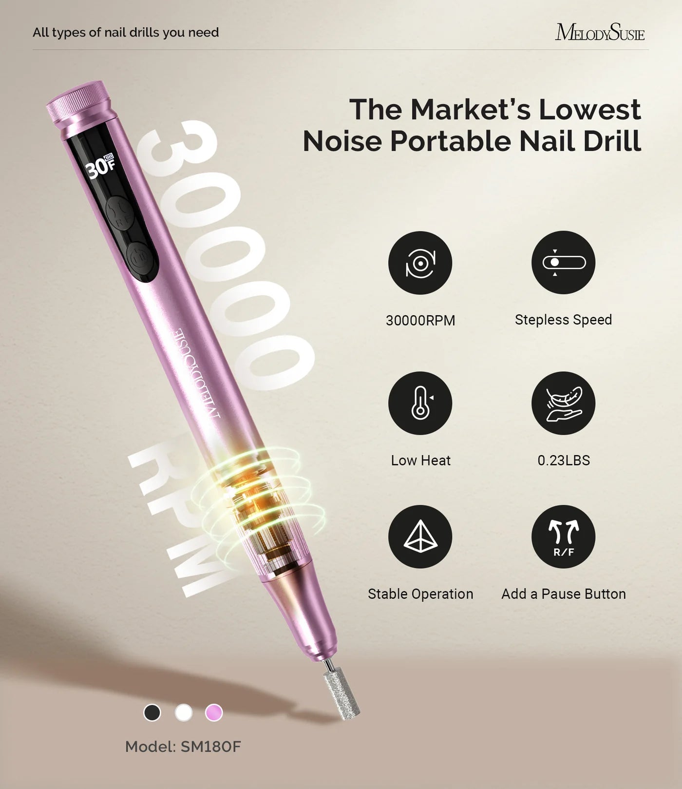 Rechargeable Nail Drill