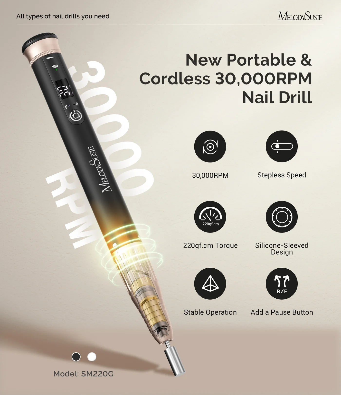 Rechargeable Nail Drill
