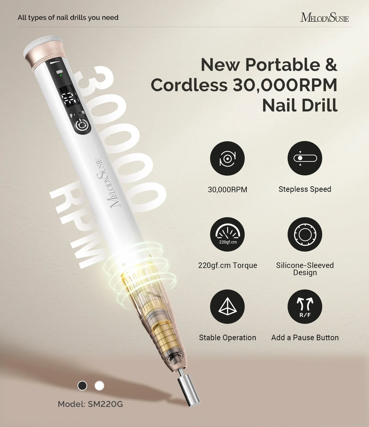 Rechargeable Nail Drill